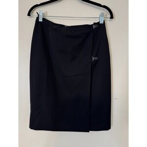 Gianni Versace Couture - Vintage Runway‎ Black Wool Mini Skirt Size 42 IT